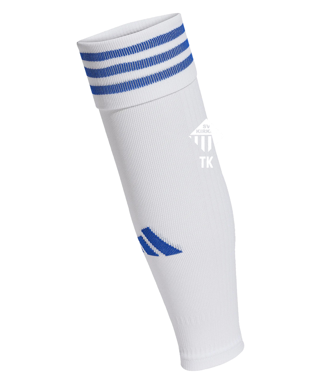 Kniebandage, Kompression, Weiß, Blaue Streifen, Sportausrüstung