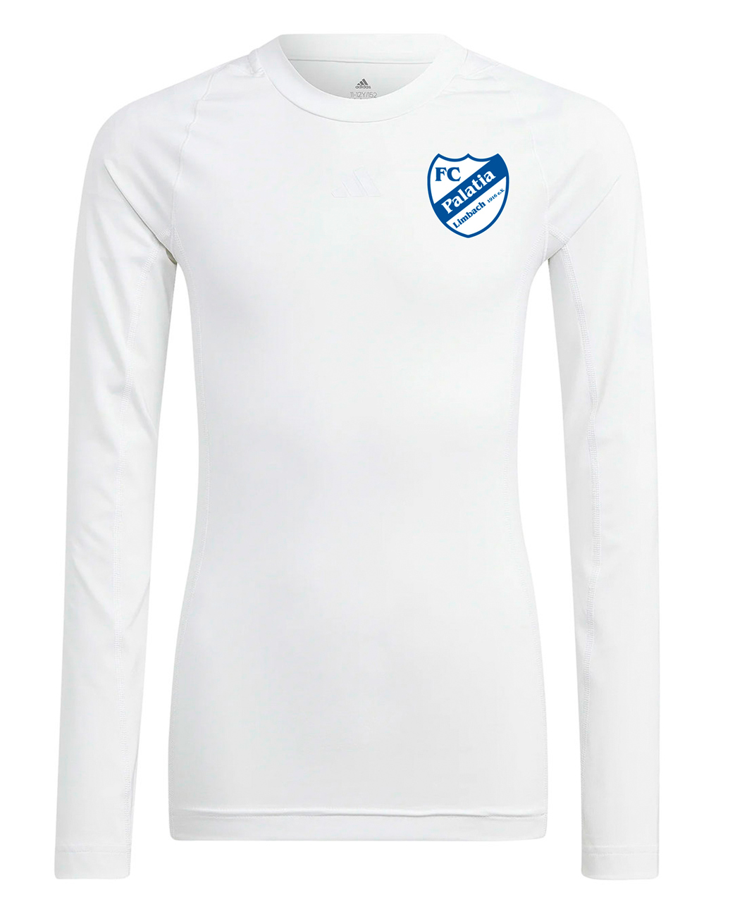 Sportshirt, Langarmshirt, Weiß, Teamabzeichen, Logo-Patch