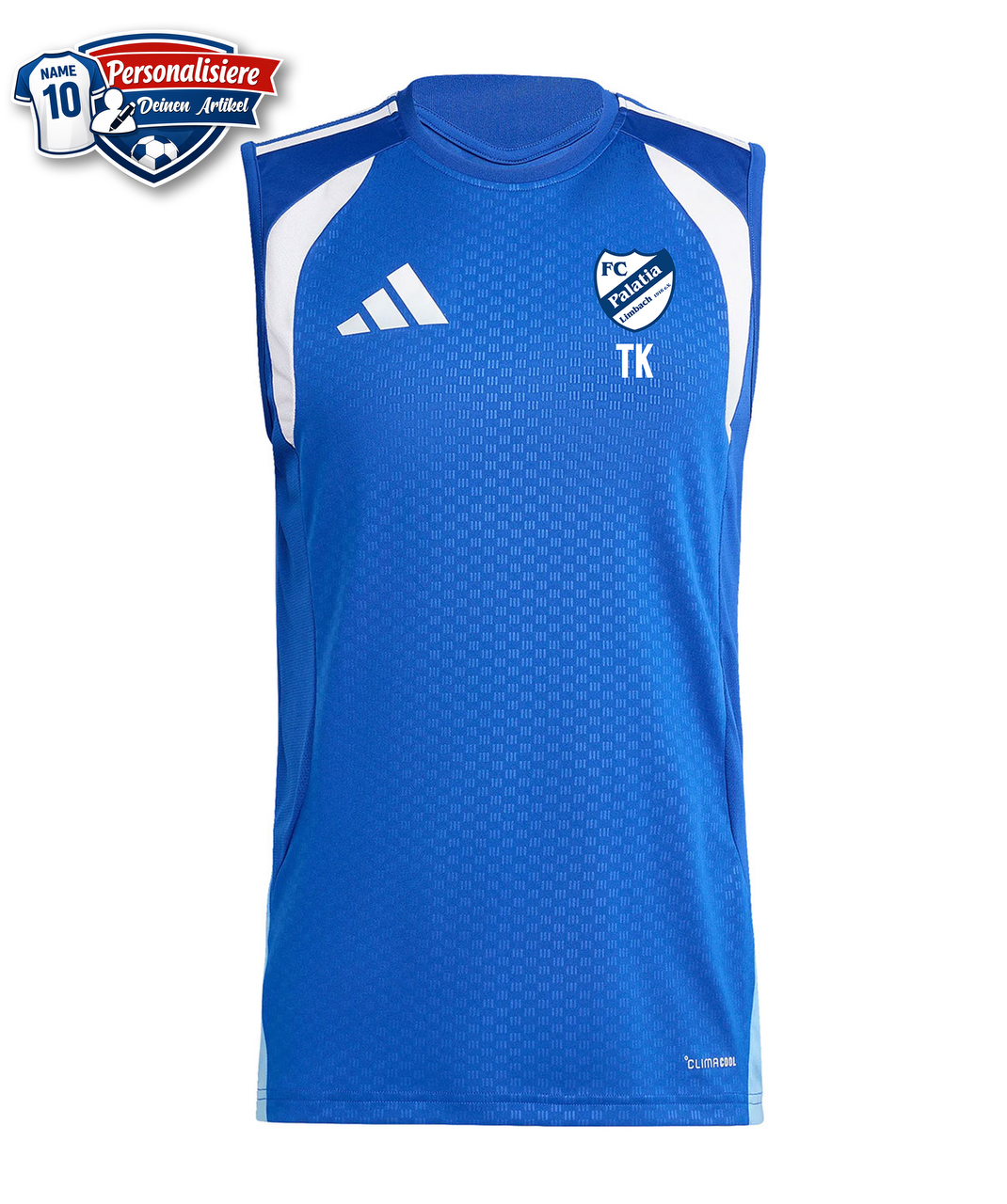 Trikot, Sportunvestment, Detail: Muster, Farbe: Blau, Kleidung: Ärmellos