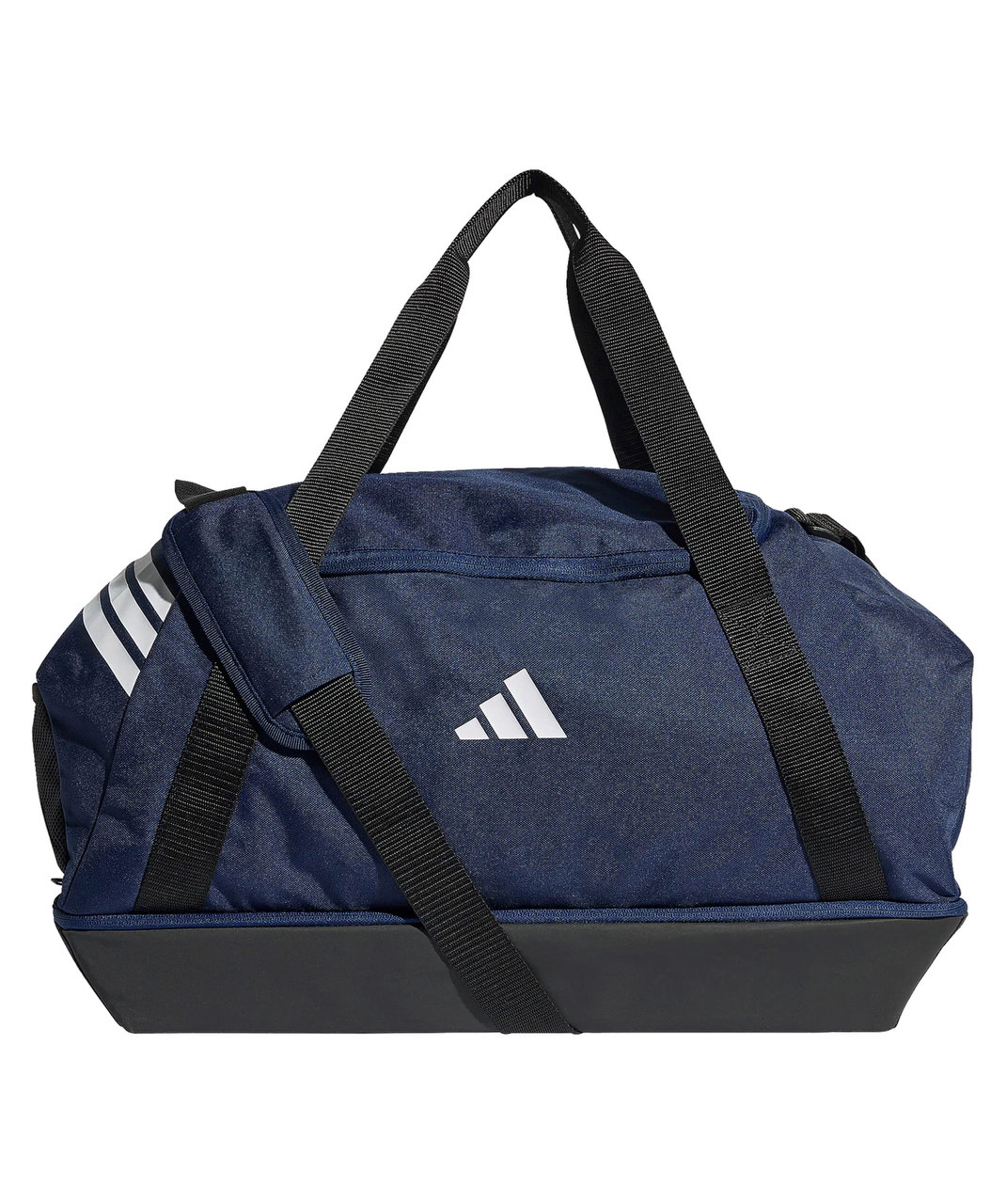 duffel bag, gym bag, navy blue, shoulder strap, carry handle