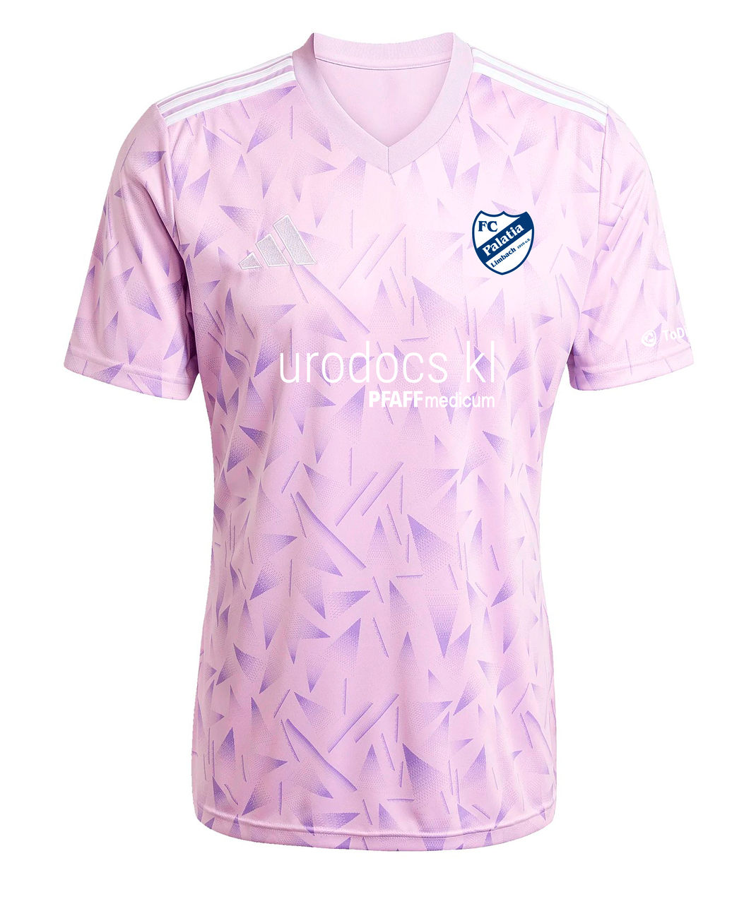 Pflichtig: Trikot, Sportshirt, V-Ausschnitt, Rosa,  geometrisches Muster