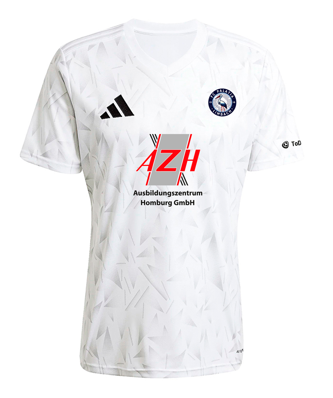 Fußballtrikot, Weißes Trikot, Logo Druck, Geometrisches Muster, Kurzarm