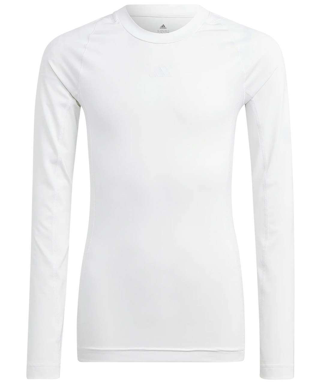 Langarmshirt, Weiße Kleidung, Rundhals, Polyester, Sportshirt